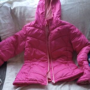 Faded Glory Bright Pink Kids Puffer Jacket